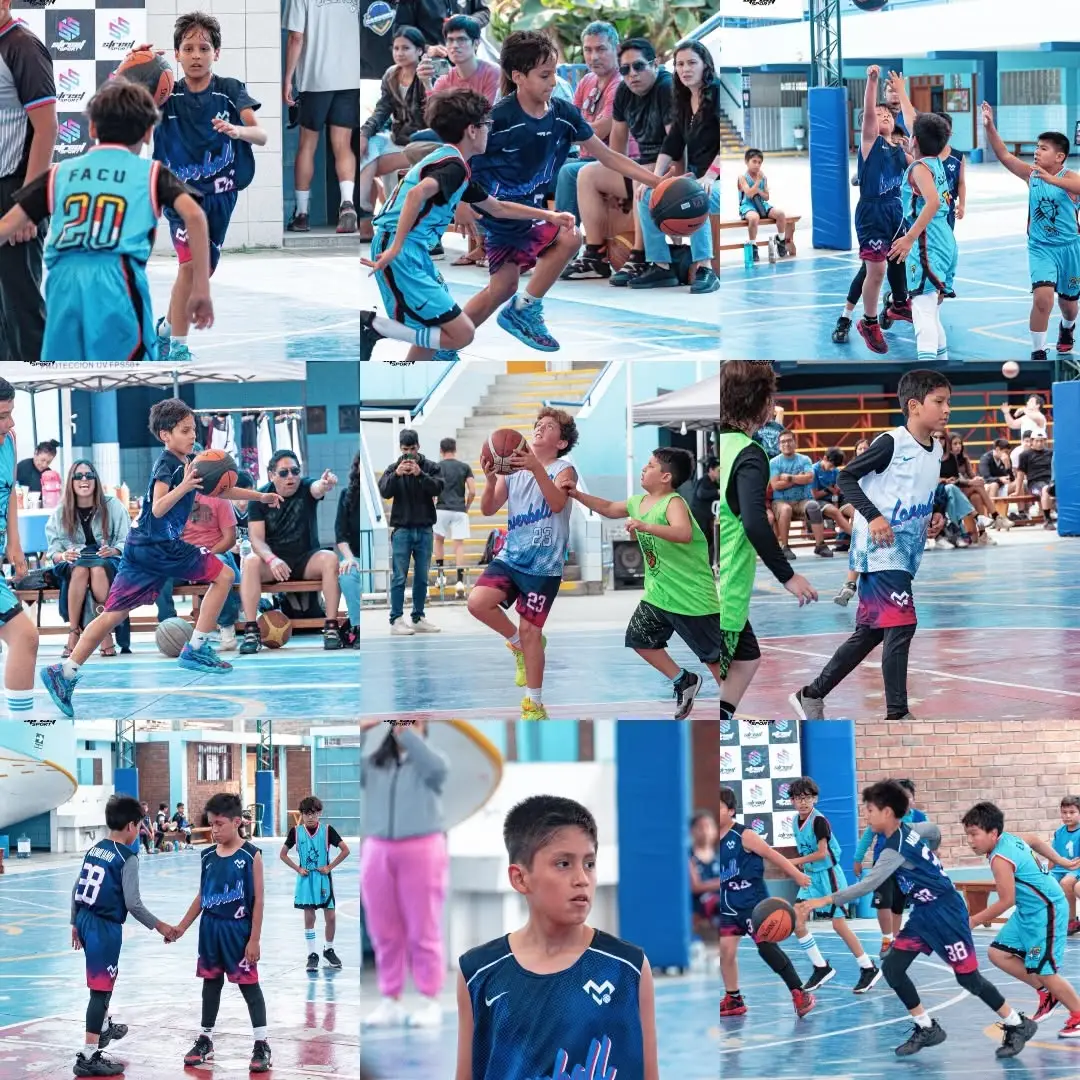 Jugadores de Loverball Academy en acción durante Festival StreetSport básquetbol Lima